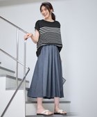 【エニー/ANY】の【大好評につき新色追加!/ウエストゴム】シャンブレーライクフレアスカート ネイビー|ID: prp329100004840033 ipo3291000000035915903