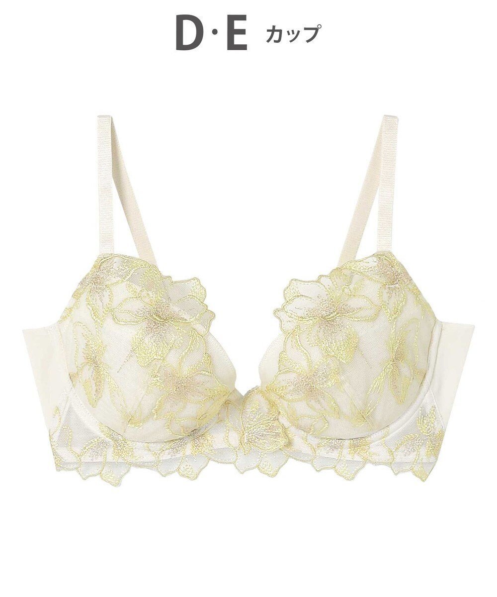 【アンフィ/AMPHI】のブラジャー 自然なまるみのあるバストシルエット 背中の段差ができにくい整える機能のブラ 【ふわふわブラ】 ブラ BYJ380 アンフィ/ワコール インテリア・キッズ・メンズ・レディースファッション・服の通販 founy(ファニー) 　ファッション　Fashion　レディースファッション　Fashion for Women　アンダー　Underwear Essentials　イエロー　Yellow　オレンジ　Orange　春　Spring　ストレッチ　Stretch, Stretchy Fabric　フィット　Fit, Slim Fit　ブラジャー　Bra, Lingerie　モチーフ　Motif, Design Theme　レース　Lace, Lace Fabric　ワイヤー　Wire, Wired Bra　エレガント 上品　Elegant　イエロー|ID: prp329100004840039 ipo3291000000036153393