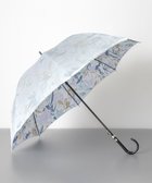 【アウロラ/AURORA】のシャルル ジョルダン 水彩調のカサブランカ柄 ジャンプ式耐風傘 サックス|ID: prp329100004840041 ipo3291000000035714559