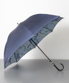 【アウロラ/AURORA】のシャルル ジョルダン 水彩調のカサブランカ柄 ジャンプ式耐風傘 ネイビー|ID: prp329100004840041 ipo3291000000035714561