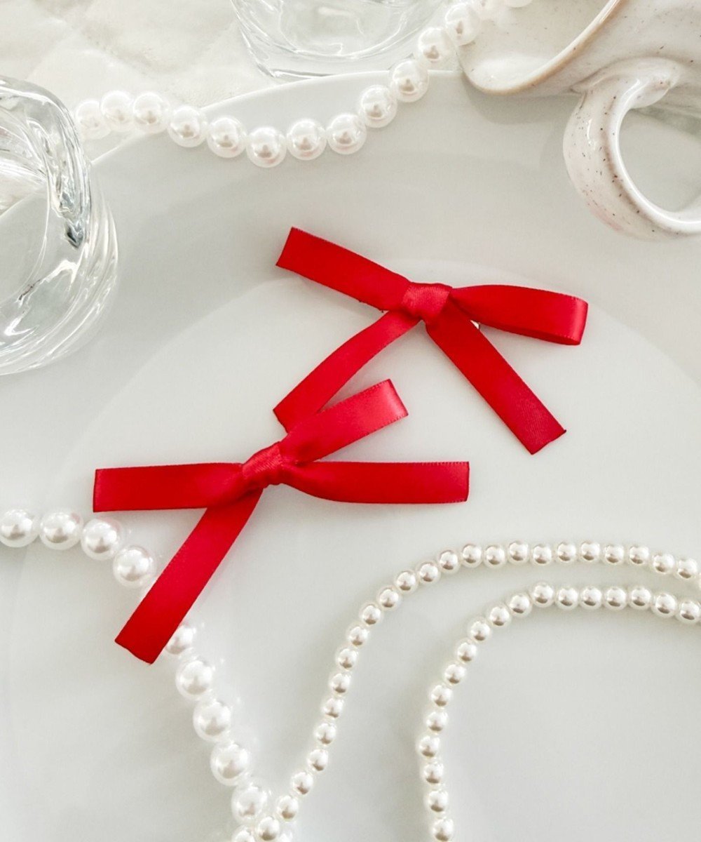 【ウィゴー/WEGO】のL2Pナローリボンクリップ インテリア・キッズ・メンズ・レディースファッション・服の通販 founy(ファニー) 　ファッション　Fashion　レディースファッション　Fashion for Women　シュシュ&ヘアアクセ/ヘアアレンジ　Scrunchies & Hair Accessories　おすすめ　Recommended / Our Picks　アクセサリー　Fashion Accessories　ガーリー　Girly, Feminine Style　シンプル　Simple, Minimal　スマホ　Smartphone, Mobile Device　ハーフ　Half, Half-Length　リボン　Ribbon, Bow　エレガント 上品　Elegant　レッド|ID: prp329100004840105 ipo3291000000036032559