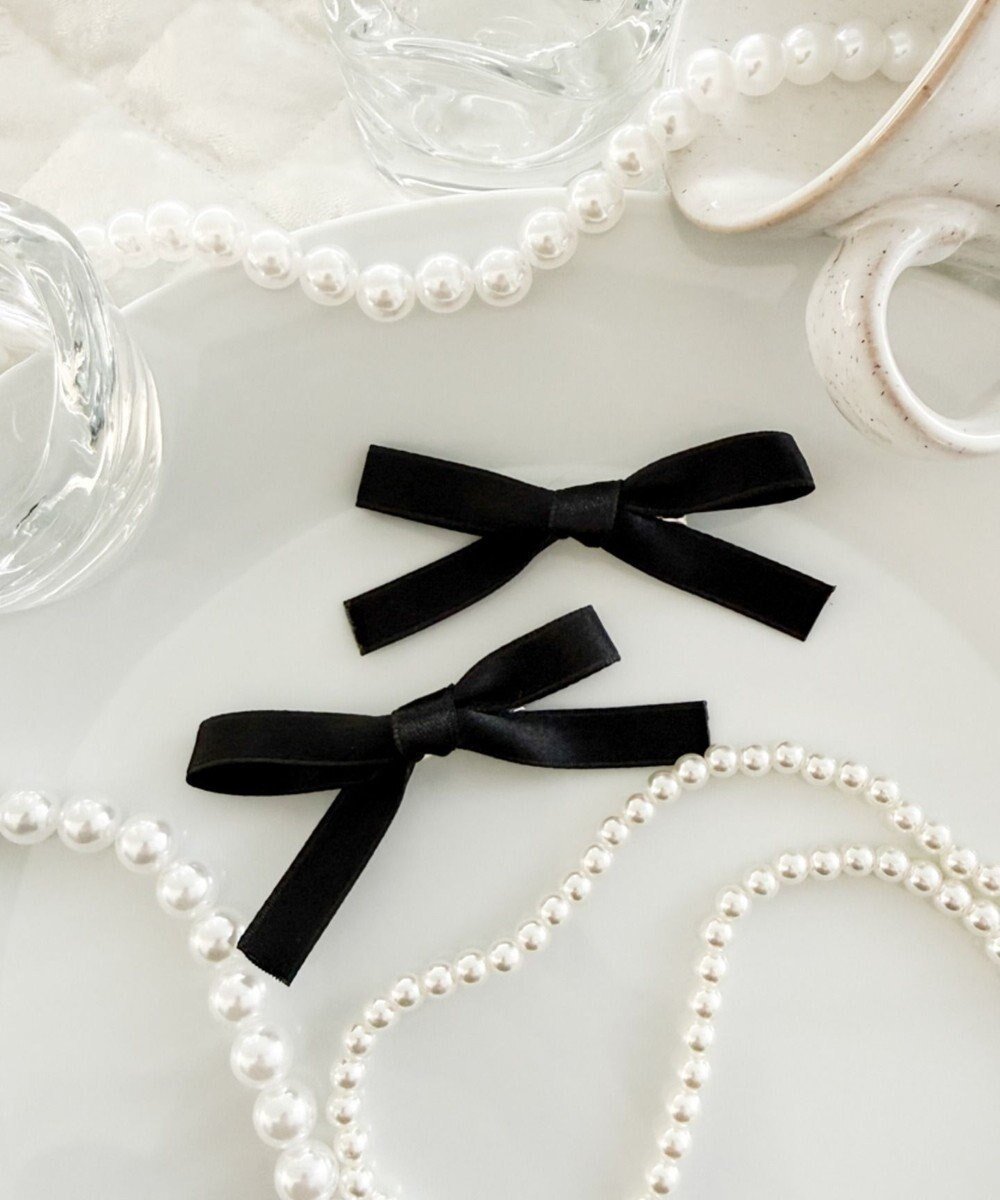 【ウィゴー/WEGO】のL2Pナローリボンクリップ インテリア・キッズ・メンズ・レディースファッション・服の通販 founy(ファニー) 　ファッション　Fashion　レディースファッション　Fashion for Women　シュシュ&ヘアアクセ/ヘアアレンジ　Scrunchies & Hair Accessories　おすすめ　Recommended / Our Picks　アクセサリー　Fashion Accessories　ガーリー　Girly, Feminine Style　シンプル　Simple, Minimal　スマホ　Smartphone, Mobile Device　ハーフ　Half, Half-Length　リボン　Ribbon, Bow　エレガント 上品　Elegant　ブラック|ID: prp329100004840105 ipo3291000000036032569