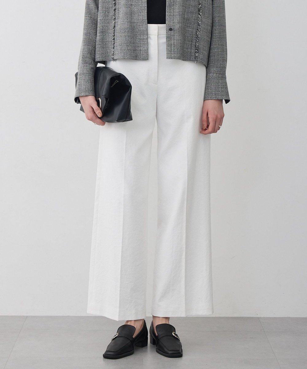 【アイシービー/iCB】の【先行予約】シェルタリングドライオックス ワイドパンツ インテリア・キッズ・メンズ・レディースファッション・服の通販 founy(ファニー) 　ファッション　Fashion　レディースファッション　Fashion for Women　パンツ　Pants & Trousers　オックス　Oxford Fabric　春　Spring　今季　This Season, Current Season　吸水　Absorbent, Quick-Dry　スマート　Smart, Elegant　センター　Center, Center Line　タンブラー　Tumbler, Travel Mug　人気　Popular, Best Seller　リネン　Linen, Linen Fabric　ワイド　Wide, Wide Fit　S/S・春夏　SS, Spring/Summer, Warm Season　夏　Summer　ビジネス 仕事 通勤　Business / Work / Commuting　2026年　2026　オフホワイト|ID: prp329100004840119 ipo3291000000035270072