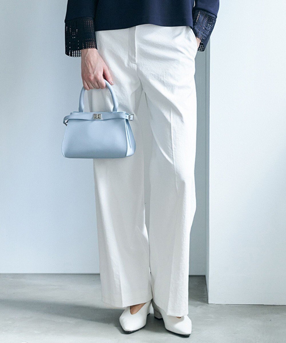 【アイシービー/iCB】の【先行予約】シェルタリングドライオックス ワイドパンツ インテリア・キッズ・メンズ・レディースファッション・服の通販 founy(ファニー) 　ファッション　Fashion　レディースファッション　Fashion for Women　パンツ　Pants & Trousers　オックス　Oxford Fabric　春　Spring　今季　This Season, Current Season　吸水　Absorbent, Quick-Dry　スマート　Smart, Elegant　センター　Center, Center Line　タンブラー　Tumbler, Travel Mug　人気　Popular, Best Seller　リネン　Linen, Linen Fabric　ワイド　Wide, Wide Fit　S/S・春夏　SS, Spring/Summer, Warm Season　夏　Summer　ビジネス 仕事 通勤　Business / Work / Commuting　2026年　2026　オフホワイト|ID: prp329100004840119 ipo3291000000035575500