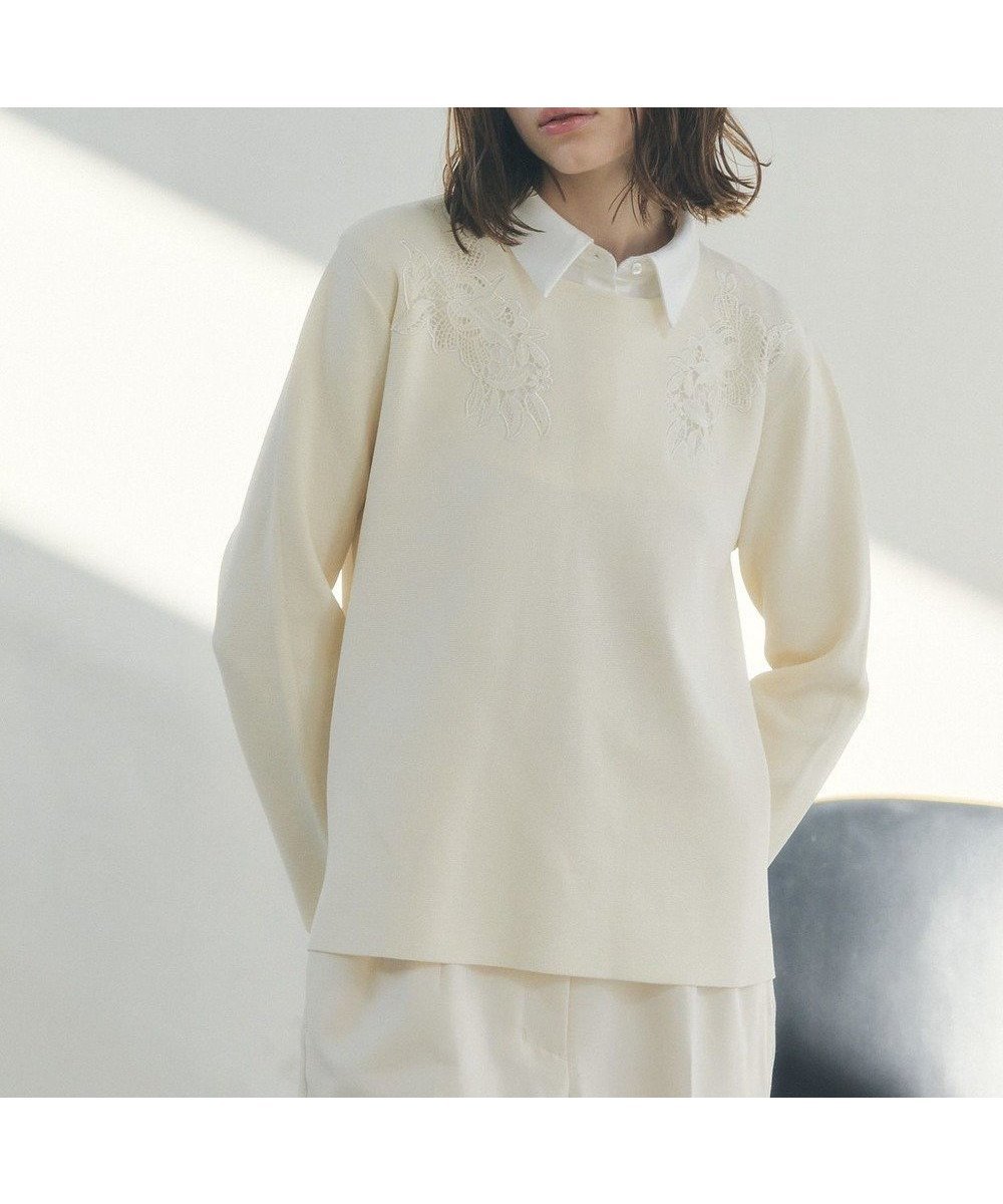 【イェッカ ヴェッカ/YECCA VECCA】の2way襟付きレースニット 人気、トレンドファッション・服の通販 founy(ファニー) ファッション Fashion レディースファッション Fashion for Women トップス・カットソー Cut & Sew Tops ニット Knit Tops & Sweaters セーター Sweater, Knitwear ポケット Pocket, Pocket Detail モチーフ Motif, Design Theme レース Lace, Lace Fabric 夏 Summer 春 Spring S/S・春夏 SS, Spring/Summer, Warm Season other-1|ID: prp329100004840123 ipo3291000000035270084