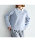 【イェッカ ヴェッカ/YECCA VECCA】の2way襟付きレースニット 人気、トレンドファッション・服の通販 founy(ファニー) ファッション Fashion レディースファッション Fashion for Women トップス・カットソー Cut & Sew Tops ニット Knit Tops & Sweaters セーター Sweater, Knitwear ポケット Pocket, Pocket Detail モチーフ Motif, Design Theme レース Lace, Lace Fabric 夏 Summer 春 Spring S/S・春夏 SS, Spring/Summer, Warm Season thumbnail Grayish Blue|ID: prp329100004840123 ipo3291000000035270087