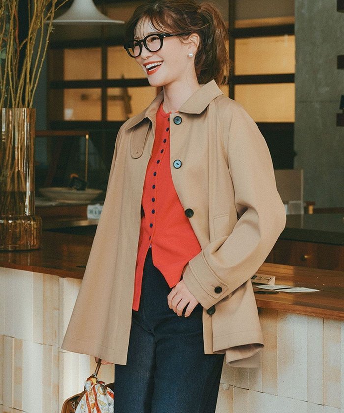 【アンフィーロ 自由区/UNFILO】のAライン スプリングコート インテリア・キッズ・メンズ・レディースファッション・服の通販 founy(ファニー) https://founy.com/ ファッション Fashion レディースファッション Fashion for Women アウター Coat / Outerwear Collection コート・ロングコート・ピーコート Long Coats, Peacoats & More レディースジャケット・軽アウター Jackets トレンチコート / 春秋の定番アウター Trench Coats 春 Spring ジャケット Jacket, Outerwear スタンド Stand Collar, Upright Stand ツイル Twist, Twisted Detail バランス Balance, Style Balance ミドル Middle Length, Mid Height S/S・春夏 SS, Spring/Summer, Warm Season 夏 Summer エレガント 上品 Elegant 新作・新入荷 New Arrivals / New In |ID: prp329100004840135 ipo3291000000035570243