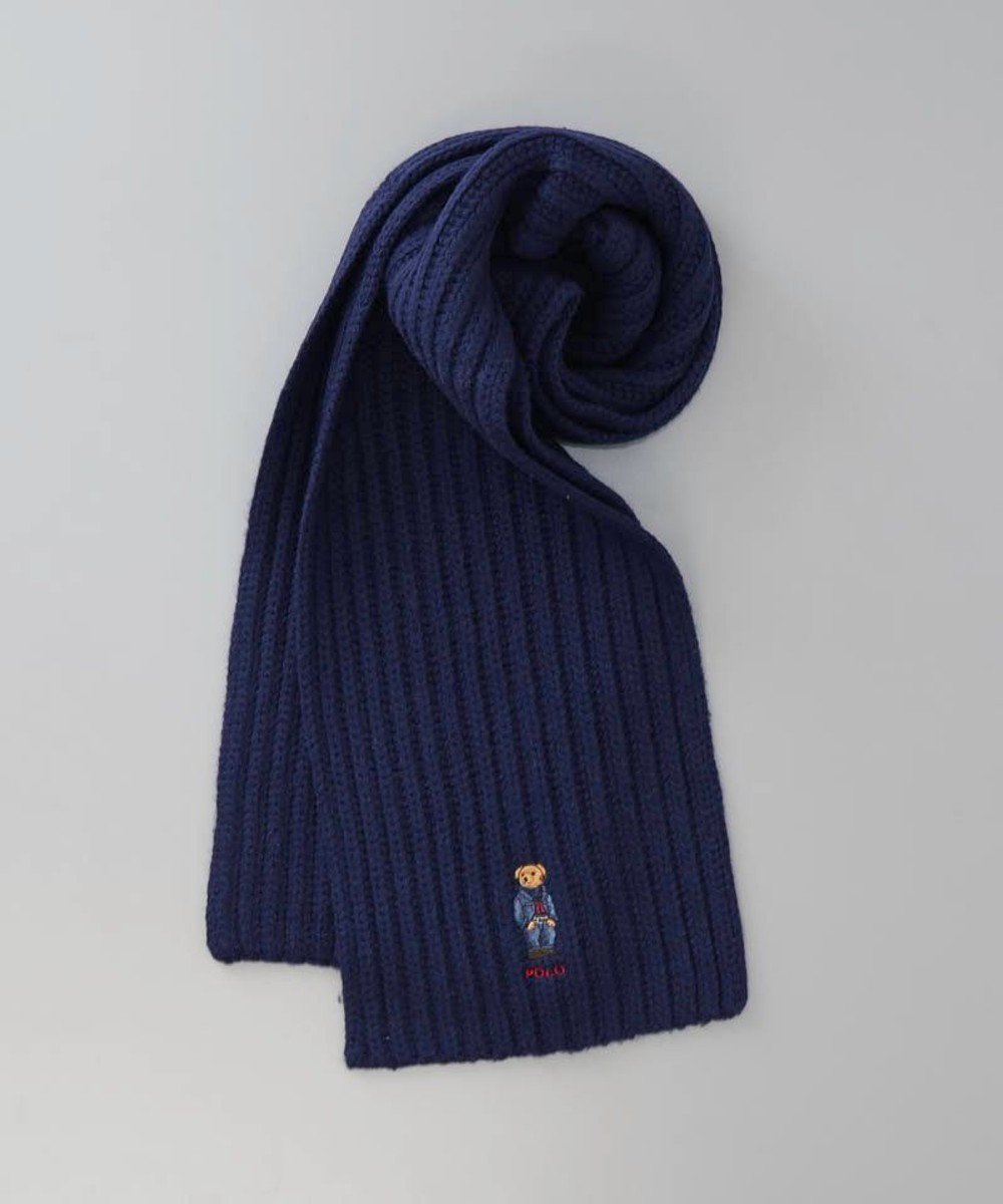 【アウロラ/AURORA】の【 POLO RALPH LAUREN(ポロ ラルフ ローレン) 】 POLOベア ウールニットマフラー インテリア・キッズ・メンズ・レディースファッション・服の通販 founy(ファニー) 　ファッション　Fashion　レディースファッション　Fashion for Women　トップス・カットソー　Cut & Sew Tops　ニット　Knit Tops & Sweaters　マフラー・スヌード / 冬小物の定番　Scarves & Mufflers　アイビー　Ivy Pattern　アメリカン　American Style　スヌード　Snood, Infinity Scarf　マフラー　Scarf, Muffler　ミックス　Mix, Mixed Style　モダン　Modern, Contemporary　エレガント 上品　Elegant　A/W・秋冬　Autumn/Winter　ネイビー|ID: prp329100004840184 ipo3291000000035270313