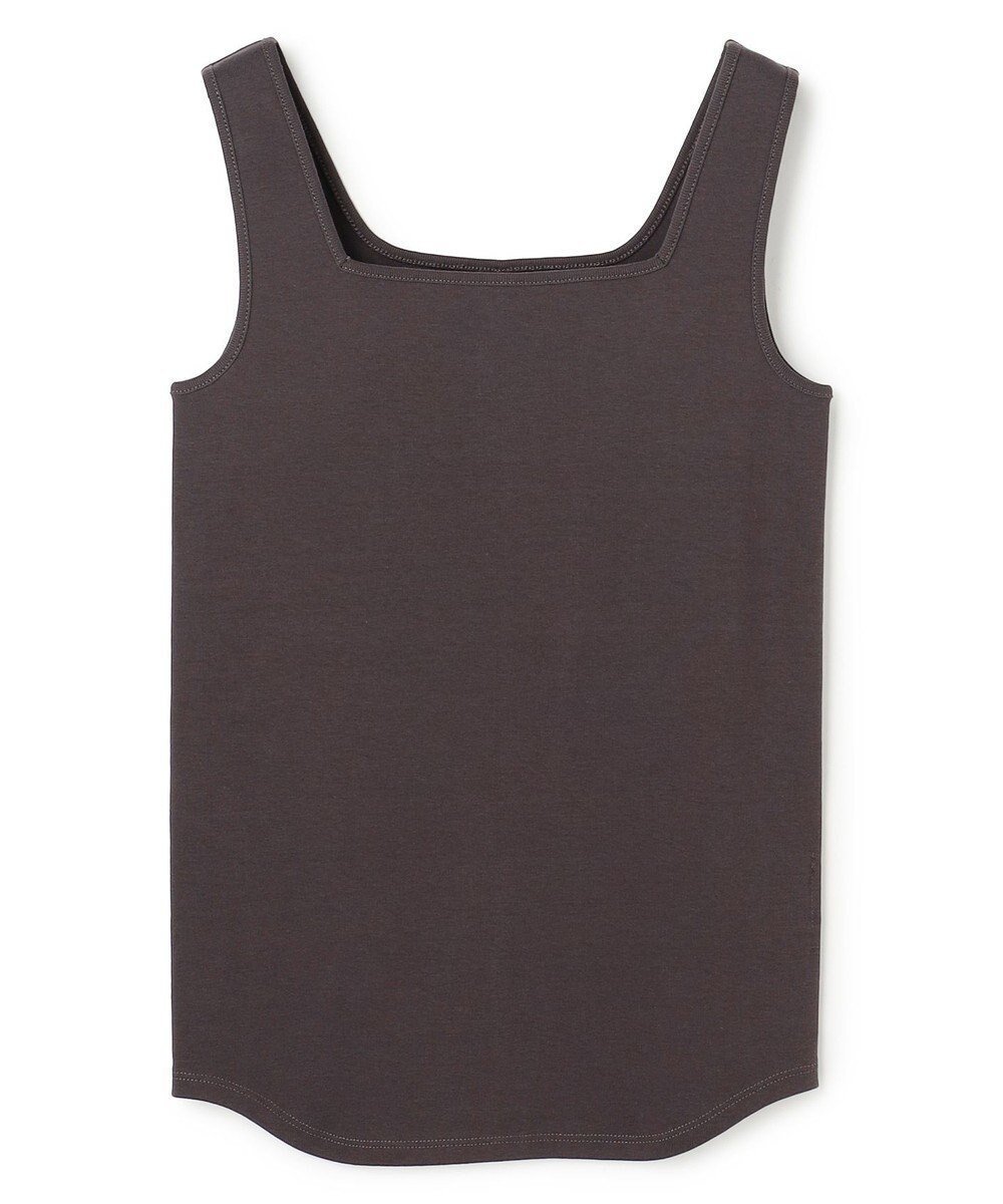 【アンフィーロ 自由区/UNFILO】のフライス スクエアタンク インテリア・キッズ・メンズ・レディースファッション・服の通販 founy(ファニー) 　ファッション　Fashion　レディースファッション　Fashion for Women　トップス・カットソー　Cut & Sew Tops　インナー　Innerwear　春　Spring　カッティング　Cutting Detail　カーディガン　Cardigan, Knitwear　抗菌　Antibacterial, Bacteria-Resistant　スクエア　Square, Square Shape　ストレッチ　Stretch, Stretchy Fabric　タンク　Tank Top, Sleeveless Top　デコルテ　Décolleté, Neckline　S/S・春夏　SS, Spring/Summer, Warm Season　再入荷　Restock / Back in Stock　夏　Summer　新作・新入荷　New Arrivals / New In　チャコール|ID: prp329100004840193 ipo3291000000035270345