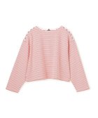 【アンフィーロ 自由区/UNFILO】のハイツイストスムース バックZIP ボーダー 人気、トレンドファッション・服の通販 founy(ファニー) ファッション Fashion レディースファッション Fashion for Women トップス・カットソー Cut & Sew Tops シャツ・ブラウス・オフィスカジュアル Elegant Blouses & Button-Ups ロングTシャツ・Tシャツ Longline T-Shirts & Tees カットソー・ベーシックTシャツ Cut-and-Sewn Tops / Stretch Tees & Basics 春 Spring カットソー Cut and Sewn Top クロップド Cropped, Short Length 抗菌 Antibacterial, Bacteria-Resistant ジップ Zip, Zipper スリーブ Sleeve, Long Sleeve / Short Sleeve ボーダー Border, Stripe リラックス Relax, Relaxed Fit ワイド Wide, Wide Fit S/S・春夏 SS, Spring/Summer, Warm Season 夏 Summer エレガント 上品 Elegant thumbnail オフ×レッド|ID: prp329100004840196 ipo3291000000035270357