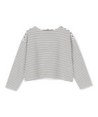 【アンフィーロ 自由区/UNFILO】のドライタッチリブ バックZIP ボーダートップス 人気、トレンドファッション・服の通販 founy(ファニー) ファッション Fashion レディースファッション Fashion for Women トップス・カットソー Cut & Sew Tops シャツ・ブラウス・オフィスカジュアル Elegant Blouses & Button-Ups ロングTシャツ・Tシャツ Longline T-Shirts & Tees カットソー・ベーシックTシャツ Cut-and-Sewn Tops / Stretch Tees & Basics 春 Spring カットソー Cut and Sewn Top クロップド Cropped, Short Length 抗菌 Antibacterial, Bacteria-Resistant ジップ Zip, Zipper スリーブ Sleeve, Long Sleeve / Short Sleeve ボーダー Border, Stripe リラックス Relax, Relaxed Fit ワイド Wide, Wide Fit S/S・春夏 SS, Spring/Summer, Warm Season 夏 Summer エレガント 上品 Elegant thumbnail オフ×ブラック|ID: prp329100004840196 ipo3291000000035650514