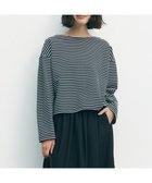 【アンフィーロ 自由区/UNFILO】のドライタッチリブ バックZIP ボーダートップス 人気、トレンドファッション・服の通販 founy(ファニー) ファッション Fashion レディースファッション Fashion for Women トップス・カットソー Cut & Sew Tops シャツ・ブラウス・オフィスカジュアル Elegant Blouses & Button-Ups ロングTシャツ・Tシャツ Longline T-Shirts & Tees カットソー・ベーシックTシャツ Cut-and-Sewn Tops / Stretch Tees & Basics 春 Spring カットソー Cut and Sewn Top クロップド Cropped, Short Length 抗菌 Antibacterial, Bacteria-Resistant ジップ Zip, Zipper スリーブ Sleeve, Long Sleeve / Short Sleeve ボーダー Border, Stripe リラックス Relax, Relaxed Fit ワイド Wide, Wide Fit S/S・春夏 SS, Spring/Summer, Warm Season 夏 Summer エレガント 上品 Elegant thumbnail ネイビー×オフ|ID: prp329100004840196 ipo3291000000035875820