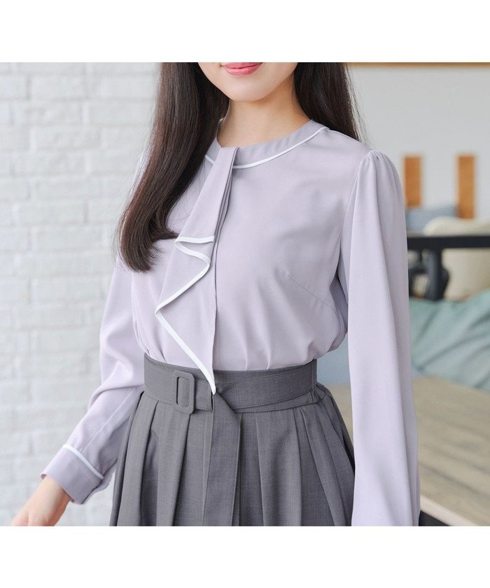 【ティアクラッセ/Tiaclasse】の【2WAY・新色追加】取り外し可能な​配色パイピングボウタイブラウス インテリア・キッズ・メンズ・レディースファッション・服の通販 founy(ファニー) https://founy.com/ ファッション Fashion レディースファッション Fashion for Women トップス・カットソー Cut & Sew Tops シャツ・ブラウス・オフィスカジュアル Elegant Blouses & Button-Ups アクセサリー Fashion Accessories 春 Spring 洗える Machine Washable 秋 Autumn シューズ Shoes, Footwear スタンド Stand Collar, Upright Stand パイピング Piping, Trim Design フォーマル Formal, Dressy 冬 Winter / This Winter S/S・春夏 SS, Spring/Summer, Warm Season 再入荷 Restock / Back in Stock おすすめ Recommended / Our Picks 夏 Summer エレガント 上品 Elegant セレモニー Ceremony 新作・新入荷 New Arrivals / New In ビジネス 仕事 通勤 Business / Work / Commuting |ID: prp329100004840209 ipo3291000000035568137