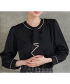 【ティアクラッセ/Tiaclasse】の【2WAY・新色追加】取り外し可能な​配色パイピングボウタイブラウス ブラック|ID: prp329100004840209 ipo3291000000035568146