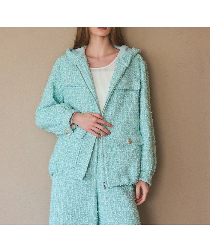 【グレース コンチネンタル/GRACE CONTINENTAL】のツイードフーディーコート インテリア・キッズ・メンズ・レディースファッション・服の通販 founy(ファニー) https://founy.com/ ファッション Fashion レディースファッション Fashion for Women アウター Coat / Outerwear Collection コート・ロングコート・ピーコート Long Coats, Peacoats & More レディースジャケット・軽アウター Jackets 春 Spring ジャケット Jacket, Outerwear スマート Smart, Elegant セットアップ Set-Up, Coordinated Outfit ツイード Twill, Twill Weave フランス France, French フロント Front, Front Design S/S・春夏 SS, Spring/Summer, Warm Season 夏 Summer エレガント 上品 Elegant |ID: prp329100004840210 ipo3291000000035270410