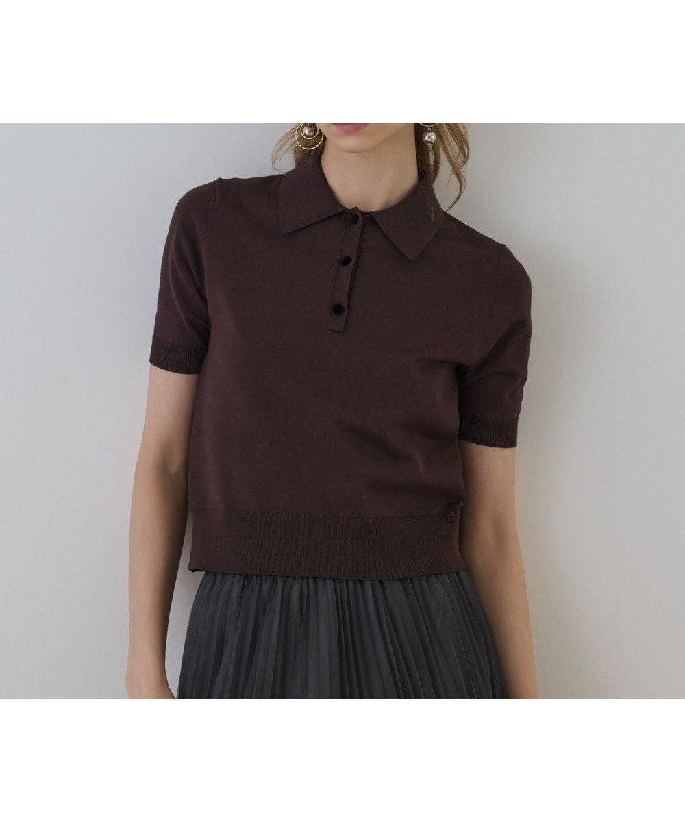 【グレース コンチネンタル/GRACE CONTINENTAL】のバイカラーポロニットトップ インテリア・キッズ・メンズ・レディースファッション・服の通販 founy(ファニー) ファッション Fashion レディースファッション Fashion for Women トップス・カットソー Cut & Sew Tops ニット Knit Tops & Sweaters シャツ・ブラウス・オフィスカジュアル Elegant Blouses & Button-Ups ポロシャツ・きれいめカジュアル Smart-Casual Polo Tops アンサンブル Ensemble Set カーディガン Cardigan, Knitwear ポロシャツ Polo Shirt, Collared Tee モダン Modern, Contemporary 定番 Standard, Basic Item A/W・秋冬 Autumn/Winter ダークブラウン|ID: prp329100004840235 ipo3291000000035799263