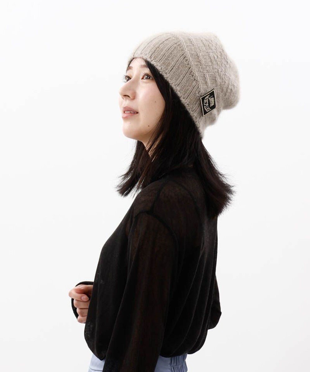 【アウロラ/AURORA】の【 LANVIN COLLECTION(ランバン コレクション) 】斜め切り替えニットワッチ インテリア・キッズ・メンズ・レディースファッション・服の通販 founy(ファニー) 　ファッション　Fashion　レディースファッション　Fashion for Women　トップス・カットソー　Cut & Sew Tops　ニット　Knit Tops & Sweaters　キャップ&ハット　Hats & Caps　アシンメトリー　Asymmetrical Style　コレクション　Collection, Seasonal Line　シンプル　Simple, Minimal　ブローチ　Brooch, Pin Brooch　ホールガーメント　WholeGarment, Seamless Knit　ラグジュアリー　Luxury, Elegant　冬　Winter / This Winter　帽子　Hat, Headwear　ベージュ|ID: prp329100004840238 ipo3291000000035270502