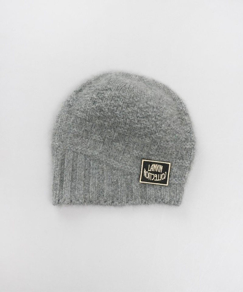 【アウロラ/AURORA】の【 LANVIN COLLECTION(ランバン コレクション) 】斜め切り替えニットワッチ インテリア・キッズ・メンズ・レディースファッション・服の通販 founy(ファニー) 　ファッション　Fashion　レディースファッション　Fashion for Women　トップス・カットソー　Cut & Sew Tops　ニット　Knit Tops & Sweaters　キャップ&ハット　Hats & Caps　アシンメトリー　Asymmetrical Style　コレクション　Collection, Seasonal Line　シンプル　Simple, Minimal　ブローチ　Brooch, Pin Brooch　ホールガーメント　WholeGarment, Seamless Knit　ラグジュアリー　Luxury, Elegant　冬　Winter / This Winter　帽子　Hat, Headwear　ミディアムグレー|ID: prp329100004840238 ipo3291000000035270503