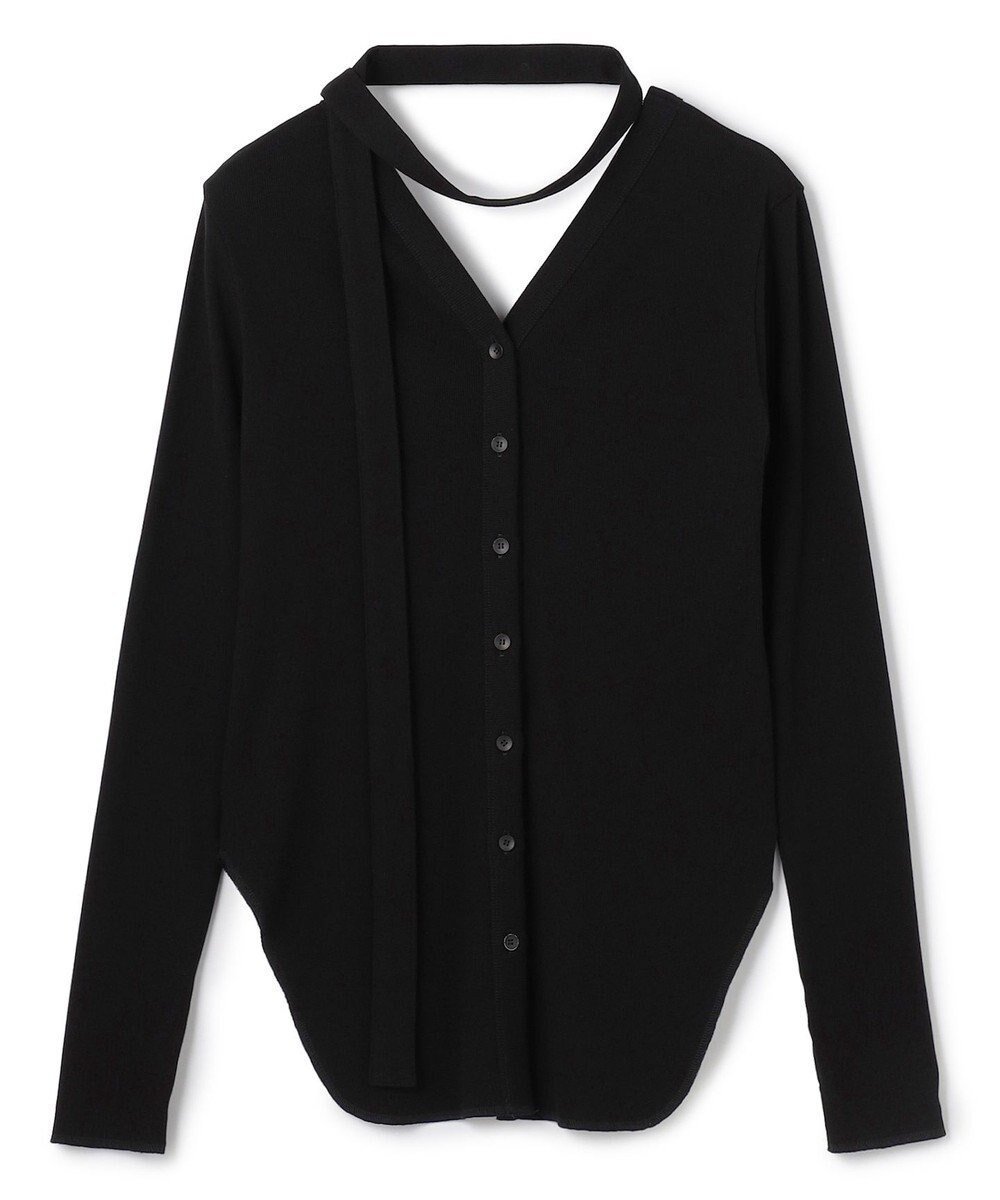 【アンクレイヴ/uncrave】のヴィンテージリブ 2WAYトップス インテリア・キッズ・メンズ・レディースファッション・服の通販 founy(ファニー) ファッション Fashion レディースファッション Fashion for Women トップス・カットソー Cut & Sew Tops シャツ・ブラウス・オフィスカジュアル Elegant Blouses & Button-Ups ロングTシャツ・Tシャツ Longline T-Shirts & Tees カットソー・ベーシックTシャツ Cut-and-Sewn Tops / Stretch Tees & Basics カットソー Cut and Sewn Top カーディガン Cardigan, Knitwear ストレッチ Stretch, Stretchy Fabric スリット Slit, Slit Detail テレコ Ribbed, Rib Stitch 長袖 Long Sleeve, Full Sleeve フィット Fit, Slim Fit A/W・秋冬 Autumn/Winter エレガント 上品 Elegant ブラック|ID: prp329100004840294 ipo3291000000035270707