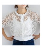 【テチチ/Te chichi】のエンブロイダリー半袖クルーカーディガン オフホワイト|ID: prp329100004840306 ipo3291000000036205550