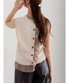 【テチチ/Te chichi】のシフォンフリルニットベスト ベージュ|ID: prp329100004840310 ipo3291000000036205640