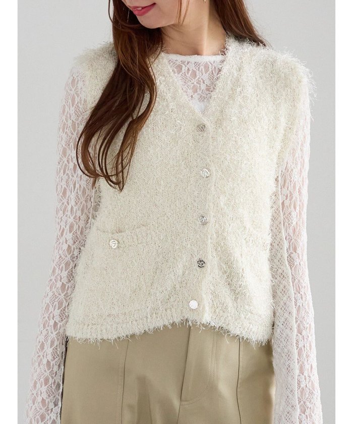 【テチチ/Te chichi】の金釦ポケットシャギーニットベスト インテリア・キッズ・メンズ・レディースファッション・服の通販 founy(ファニー) https://founy.com/ ファッション Fashion レディースファッション Fashion for Women アウター Coat / Outerwear Collection トップス・カットソー Cut & Sew Tops ニット Knit Tops & Sweaters ベスト&ジレ / 重ね着スタイル Vests & Gilets インナー Innerwear キャミソール Camisole, Spaghetti Strap Top シンプル Simple, Minimal セーター Sweater, Knitwear タートル Turtleneck, Turtle Collar フロント Front, Front Design ベスト Vest, Waistcoat 冬 Winter / This Winter 夏 Summer S/S・春夏 SS, Spring/Summer, Warm Season 秋 Autumn A/W・秋冬 Autumn/Winter |ID: prp329100004840312 ipo3291000000036205682