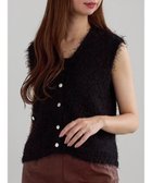 【テチチ/Te chichi】の金釦ポケットシャギーニットベスト ブラック|ID: prp329100004840312 ipo3291000000036205688