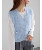 【テチチ/Te chichi】の金釦ポケットシャギーニットベスト ブルー|ID: prp329100004840312 ipo3291000000036205690