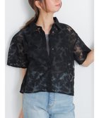 【テチチ/Te chichi】のオーガンジー刺繍ハーフスリーブシャツ 人気、トレンドファッション・服の通販 founy(ファニー) ファッション Fashion レディースファッション Fashion for Women トップス・カットソー Cut & Sew Tops シャツ・ブラウス・オフィスカジュアル Elegant Blouses & Button-Ups オーガンジー Organza Fabric レース Lace, Lace Fabric 夏 Summer S/S・春夏 SS, Spring/Summer, Warm Season A/W・秋冬 Autumn/Winter thumbnail ブラック|ID: prp329100004840319 ipo3291000000036205842