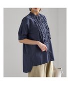 【テチチ/Te chichi】のフロントフリル5分袖ブラウス 人気、トレンドファッション・服の通販 founy(ファニー) ファッション Fashion レディースファッション Fashion for Women トップス・カットソー Cut & Sew Tops シャツ・ブラウス・オフィスカジュアル Elegant Blouses & Button-Ups ギャザー Gathered, Ruffled フリル Frill, Ruffle フロント Front, Front Design ヘムライン Hemline, Bottom Cut 夏 Summer S/S・春夏 SS, Spring/Summer, Warm Season A/W・秋冬 Autumn/Winter thumbnail ネイビー|ID: prp329100004840322 ipo3291000000036205910