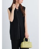 【テチチ/Te chichi】のクレープメッシュノースリーブシャツ(セットアップ可) ブラック|ID: prp329100004840323 ipo3291000000035270802