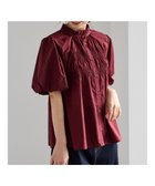 【テチチ/Te chichi】のスタンドフリル5分袖シャーリングブラウス 人気、トレンドファッション・服の通販 founy(ファニー) ファッション Fashion レディースファッション Fashion for Women トップス・カットソー Cut & Sew Tops シャツ・ブラウス・オフィスカジュアル Elegant Blouses & Button-Ups シャーリング Shirring, Ruched スタンド Stand Collar, Upright Stand フォルム Silhouette, Form フリル Frill, Ruffle 夏 Summer S/S・春夏 SS, Spring/Summer, Warm Season A/W・秋冬 Autumn/Winter thumbnail ボルドー|ID: prp329100004840324 ipo3291000000036205961