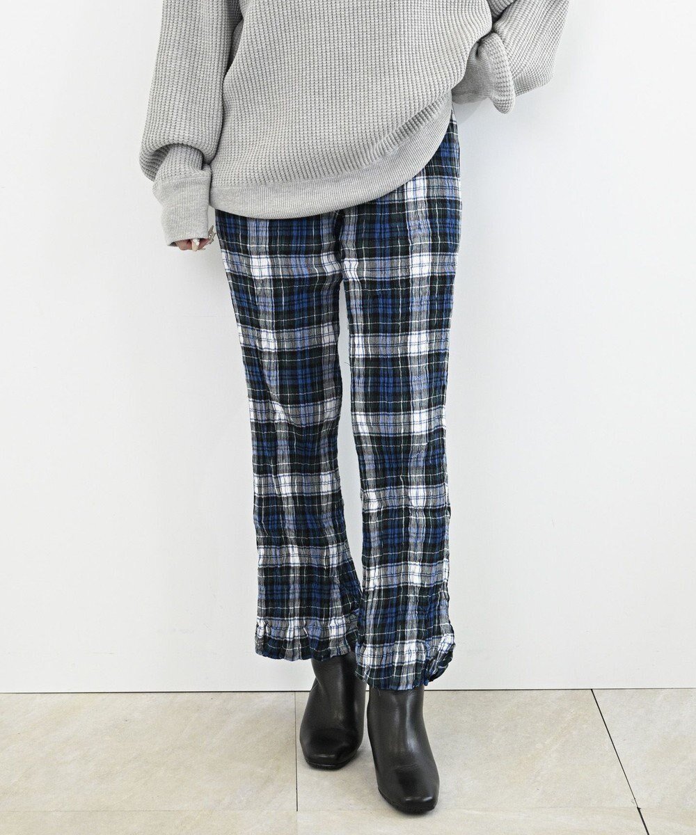 【クレプリツモリチサト/creperie tsumori chisato】のcreperie LONG PANTS -TARTAN CHECK クレプリ タータンチェック ロングパンツ インテリア・キッズ・メンズ・レディースファッション・服の通販 founy(ファニー) 　ファッション　Fashion　レディースファッション　Fashion for Women　パンツ　Pants & Trousers　コレクション　Collection, Seasonal Line　ネコ　Cat, Feline Motif　フォルム　Silhouette, Form　ポケット　Pocket, Pocket Detail　ロング　Long, Long-Length　A/W・秋冬　Autumn/Winter　S/S・春夏　SS, Spring/Summer, Warm Season　日本製　Made In Japan　夏　Summer　TARTAN GREEN|ID: prp329100004840342 ipo3291000000035830518