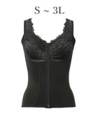 【ブラデリス ニューヨーク/BRADELIS New York】の【BRADELIS NewYork peace】細みえフロントファスナー綿混ブラキャミ25 補正下着 カップ付き キャミソール ブラトップ シェイパー ブラック|ID: prp329100004840397 ipo3291000000035271075