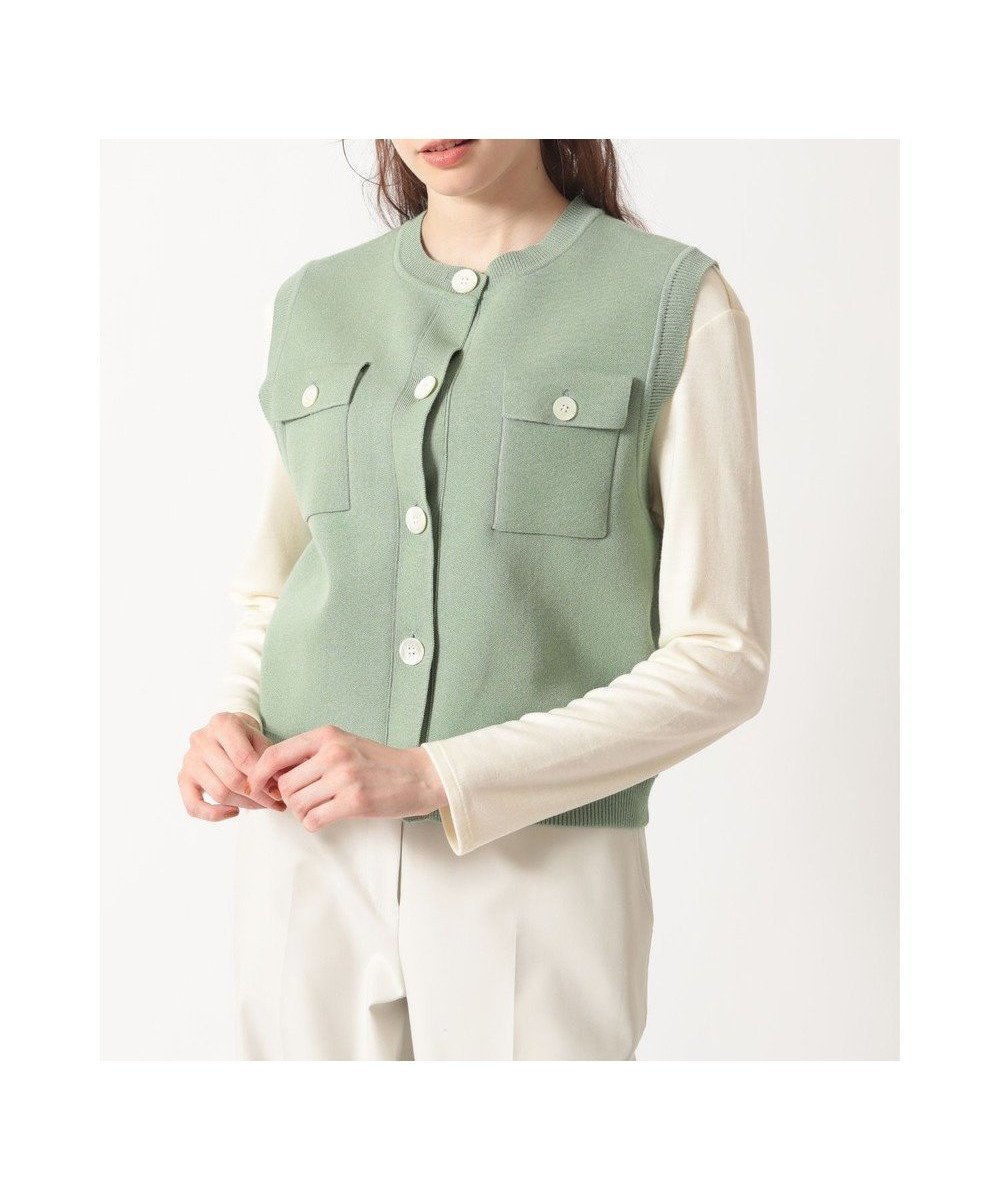 【ダックス/DAKS】のダブルフェイス ショートベスト 人気、トレンドファッション・服の通販 founy(ファニー) 　ファッション　Fashion　レディースファッション　Fashion for Women　アウター　Coat / Outerwear Collection　トップス・カットソー　Cut & Sew Tops　ベスト&ジレ / 重ね着スタイル　Vests & Gilets　おすすめ　Recommended / Our Picks　ショート　Short, Short Length　ストレッチ　Stretch, Stretchy Fabric　ダブル　Double, Double-Breasted　ドレープ　Drape, Draping Fabric　ノースリーブ　Sleeveless, No-Sleeve　フェイス　Face, Facial Design　ベスト　Vest, Waistcoat　夏　Summer　S/S・春夏　SS, Spring/Summer, Warm Season　A/W・秋冬　Autumn/Winter　 other-1|ID: prp329100004840406 ipo3291000000035830381