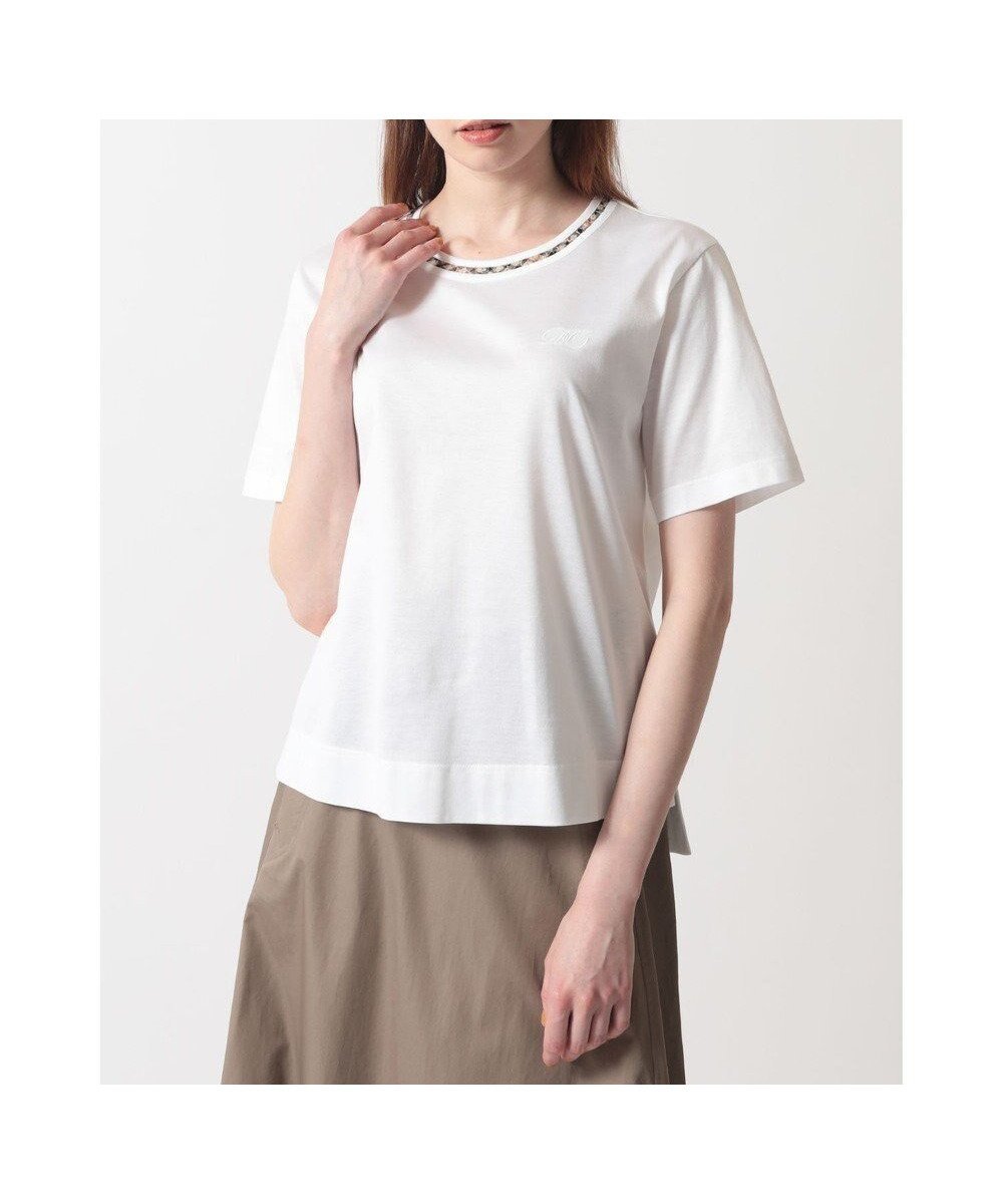 【ダックス/DAKS】のミニハウスチェック襟 Tシャツ インテリア・キッズ・メンズ・レディースファッション・服の通販 founy(ファニー) 　ファッション　Fashion　レディースファッション　Fashion for Women　トップス・カットソー　Cut & Sew Tops　シャツ・ブラウス・オフィスカジュアル　Elegant Blouses & Button-Ups　ロングTシャツ・Tシャツ　Longline T-Shirts & Tees　カットソー・ベーシックTシャツ　Cut-and-Sewn Tops / Stretch Tees & Basics　カットソー　Cut and Sewn Top　夏　Summer　定番　Standard, Basic Item　S/S・春夏　SS, Spring/Summer, Warm Season　A/W・秋冬　Autumn/Winter　ホワイト|ID: prp329100004840410 ipo3291000000035802539