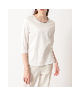 【ダックス/DAKS】のハウスチェックトリム七分袖カットソー 人気、トレンドファッション・服の通販 founy(ファニー) ファッション Fashion レディースファッション Fashion for Women トップス・カットソー Cut & Sew Tops シャツ・ブラウス・オフィスカジュアル Elegant Blouses & Button-Ups ロングTシャツ・Tシャツ Longline T-Shirts & Tees カットソー・ベーシックTシャツ Cut-and-Sewn Tops / Stretch Tees & Basics インナー Innerwear カットソー Cut and Sewn Top カーディガン Cardigan, Knitwear シンプル Simple, Minimal ジャケット Jacket, Outerwear チェック Check, Plaid, Tartan ベーシック Basic, Essential エレガント 上品 Elegant 夏 Summer S/S・春夏 SS, Spring/Summer, Warm Season A/W・秋冬 Autumn/Winter |ID:prp329100004840411