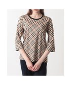 【ダックス/DAKS】のチェックプリント七分袖Tシャツ 人気、トレンドファッション・服の通販 founy(ファニー) ファッション Fashion レディースファッション Fashion for Women トップス・カットソー Cut & Sew Tops シャツ・ブラウス・オフィスカジュアル Elegant Blouses & Button-Ups ロングTシャツ・Tシャツ Longline T-Shirts & Tees カットソー・ベーシックTシャツ Cut-and-Sewn Tops / Stretch Tees & Basics なめらか Smooth, Silky Texture カットソー Cut and Sewn Top チェック Check, Plaid, Tartan バイアス Bias, Diagonal Cut プリント Print, Printed Pattern 夏 Summer 定番 Standard, Basic Item S/S・春夏 SS, Spring/Summer, Warm Season A/W・秋冬 Autumn/Winter 透かし Cut-Out, Lacework thumbnail ハウスチェック|ID: prp329100004840412 ipo3291000000035271125