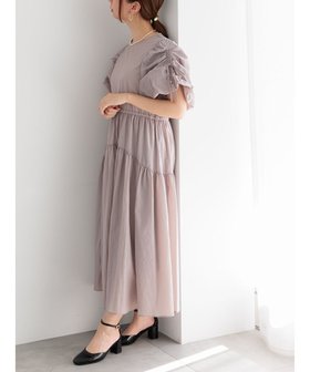 【テチチ/Te chichi】のスリーブリボンロングワンピース 人気、トレンドファッション・服の通販 founy(ファニー) ファッション Fashion レディースファッション Fashion for Women ワンピース Dresses ギャザー Gathered, Ruffled ロング Long, Long-Length 夏 Summer S/S・春夏 SS, Spring/Summer, Warm Season A/W・秋冬 Autumn/Winter |ID:prp329100004840424
