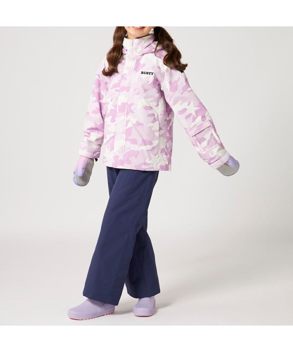 【その他のブランド/Other】の【RUSTY】スノーウェア 上下セット 耐水圧10000mm インテリア・キッズ・メンズ・レディースファッション・服の通販 founy(ファニー) 　ファッション　Fashion　キッズファッション　Fashion for Kids　アウター　Coat Outerwear /Kids　アウトドア　Outdoor Clothing　サスペンダー　Suspenders, Braces　ジャケット　Jacket, Outerwear　トレンド　Trend, Trending Now　冬　Winter / This Winter　A/W・秋冬　Autumn/Winter　ピンク|ID: prp329100004840648 ipo3291000000036029272