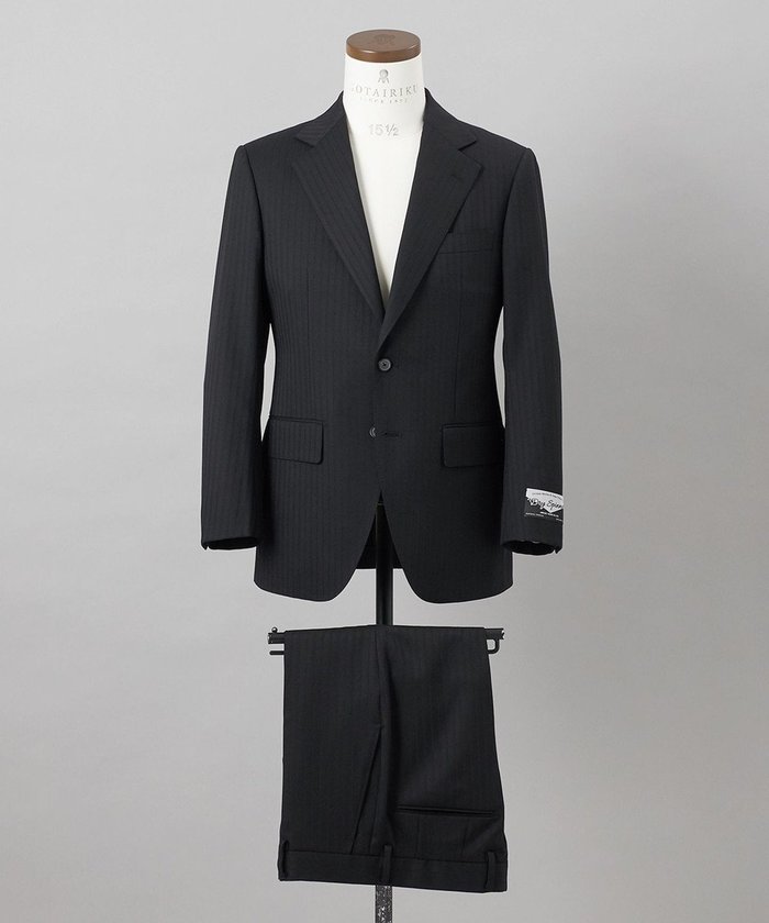 【五大陸/gotairiku / MEN】の【御幸毛織】ドライスピナーツイルストレッチスーツ_ブラックストライプ インテリア・キッズ・メンズ・レディースファッション・服の通販 founy(ファニー) https://founy.com/ ファッション Fashion メンズファッション Fashion for Men セットアップ Matching Sets ストライプ Stripe, Striped Pattern ストレッチ Stretch, Stretchy Fabric スーツ Suit, Formalwear セットアップ Set-Up, Coordinated Outfit フィット Fit, Slim Fit レギュラー Regular, Standard Fit 夏 Summer S/S・春夏 SS, Spring/Summer, Warm Season A/W・秋冬 Autumn/Winter |ID: prp329100004840734 ipo3291000000035276787