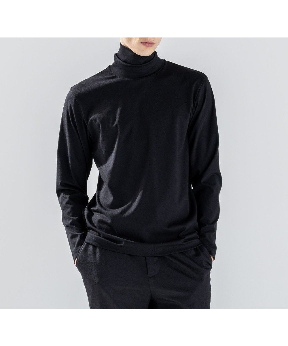 【ジョゼフ オム/JOSEPH HOMME / MEN】のハイゲージベアスムース タートルネック長袖Tシャツ インテリア・キッズ・メンズ・レディースファッション・服の通販 founy(ファニー) ファッション Fashion メンズファッション Fashion for Men トップス・カットソー Cut & Sew Tops メンズシャツ Shirts 2025年 2025 2025春夏・S/S Spring/Summer 2025 SS25 カットソー Cut and Sewn Top シンプル Simple, Minimal タートルネック Turtleneck, High Neck プリント Print, Printed Pattern ベーシック Basic, Essential 夏 Summer S/S・春夏 SS, Spring/Summer, Warm Season A/W・秋冬 Autumn/Winter 長袖 Long Sleeve, Full Sleeve ブラック系|ID: prp329100004840753 ipo3291000000035788360