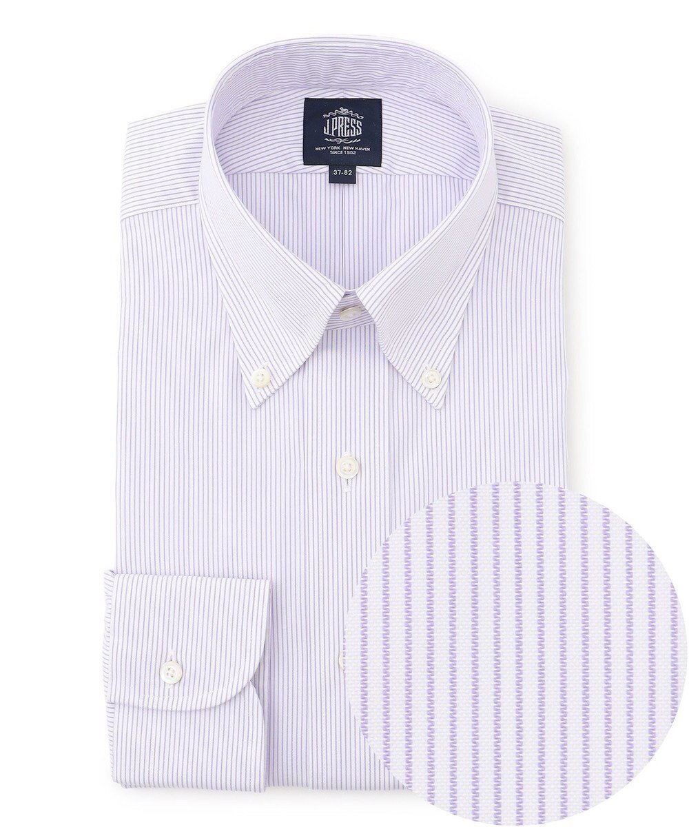 【ジェイ プレス/J.PRESS / MEN】の【PREMIUM PLEATS / 形態安定】マイクロストライプ ドレスシャツ / B.D. インテリア・キッズ・メンズ・レディースファッション・服の通販 founy(ファニー) 　ファッション　Fashion　メンズファッション　Fashion for Men　トップス・カットソー　Cut & Sew Tops　メンズシャツ　Shirts　カフス　Cuff Design　ストライプ　Stripe, Striped Pattern　スーピマ　Supima, Premium Cotton　ドレス　Dress, One-Piece　定番　Standard, Basic Item　なめらか　Smooth, Silky Texture　プリーツ　Pleats, Pleated　プレミアム　Premium, High-End　メンズ　Men's, Menswear　A/W・秋冬　Autumn/Winter　S/S・春夏　SS, Spring/Summer, Warm Season　夏　Summer　ビジネス 仕事 通勤　Business / Work / Commuting　ライラック系1|ID: prp329100004840769 ipo3291000000035448939