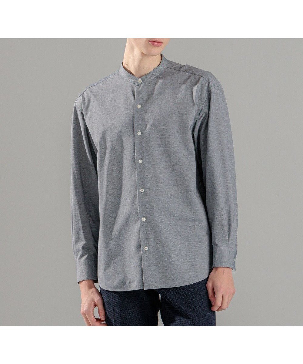【ジョゼフ オム/JOSEPH HOMME / MEN】のハイゲージコットンジャージー バンドカラーシャツ インテリア・キッズ・メンズ・レディースファッション・服の通販 founy(ファニー) 　ファッション　Fashion　メンズファッション　Fashion for Men　トップス・カットソー　Cut & Sew Tops　メンズシャツ　Shirts　おすすめ　Recommended / Our Picks　シンプル　Simple, Minimal　ジャケット　Jacket, Outerwear　ヨーク　Yoke, Yoke Design　ラウンド　Round, Round Neck　リラックス　Relax, Relaxed Fit　夏　Summer　春　Spring　S/S・春夏　SS, Spring/Summer, Warm Season　長袖　Long Sleeve, Full Sleeve　ライトグレー系|ID: prp329100004840778 ipo3291000000036242324