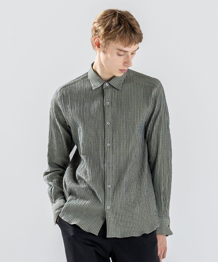 【ジョゼフ オム/JOSEPH HOMME / MEN】の新素材【ドライタッチ/ストレッチ】ドライコットンドビー レギュラーカラーシャツ インテリア・キッズ・メンズ・レディースファッション・服の通販 founy(ファニー) https://founy.com/ ファッション Fashion メンズファッション Fashion for Men トップス・カットソー Cut & Sew Tops メンズシャツ Shirts インナー Innerwear シェイプ Shape, Slim Fit シンプル Simple, Minimal ストレッチ Stretch, Stretchy Fabric チェック Check, Plaid, Tartan ポケット Pocket, Pocket Detail 定番 Standard, Basic Item A/W・秋冬 Autumn/Winter 羽織 Haori, Light Jacket 長袖 Long Sleeve, Full Sleeve |ID: prp329100004840781 ipo3291000000036029864