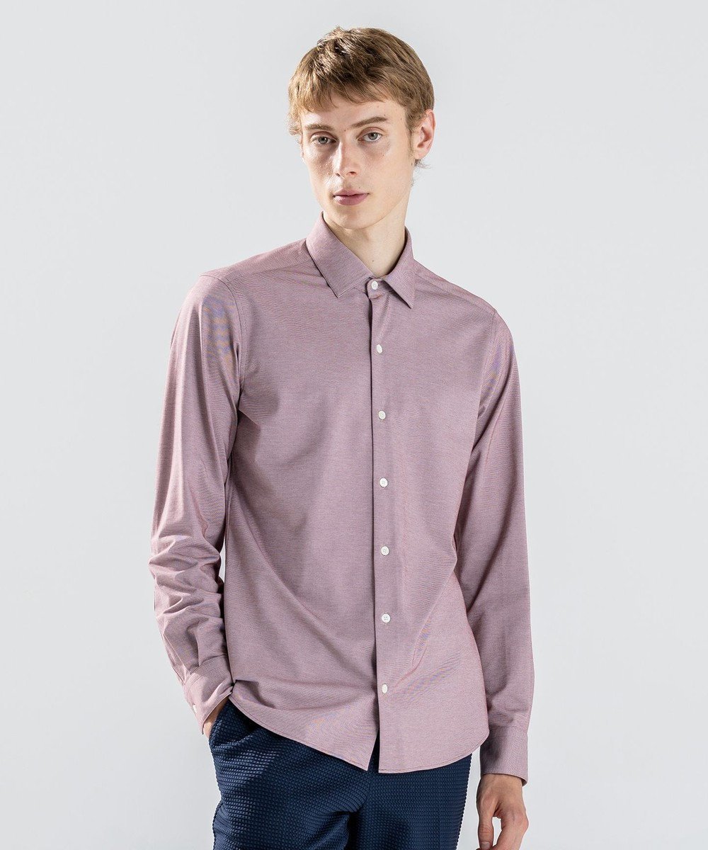 【ジョゼフ オム/JOSEPH HOMME / MEN】の【ストレッチ】ハイゲージコットンジャージー 長袖レギュラーカラーシャツ インテリア・キッズ・メンズ・レディースファッション・服の通販 founy(ファニー) ファッション Fashion メンズファッション Fashion for Men トップス・カットソー Cut & Sew Tops メンズシャツ Shirts シェイプ Shape, Slim Fit シンプル Simple, Minimal ジャケット Jacket, Outerwear ストレッチ Stretch, Stretchy Fabric ポケット Pocket, Pocket Detail A/W・秋冬 Autumn/Winter 長袖 Long Sleeve, Full Sleeve ピンク系|ID: prp329100004840782 ipo3291000000035788718