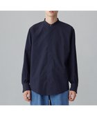 【アンフィーロ/UNFILO / MEN】のコンフォート バンドカラーシャツ 24年秋冬商品 ネイビー|ID: prp329100004840795 ipo3291000000035767461