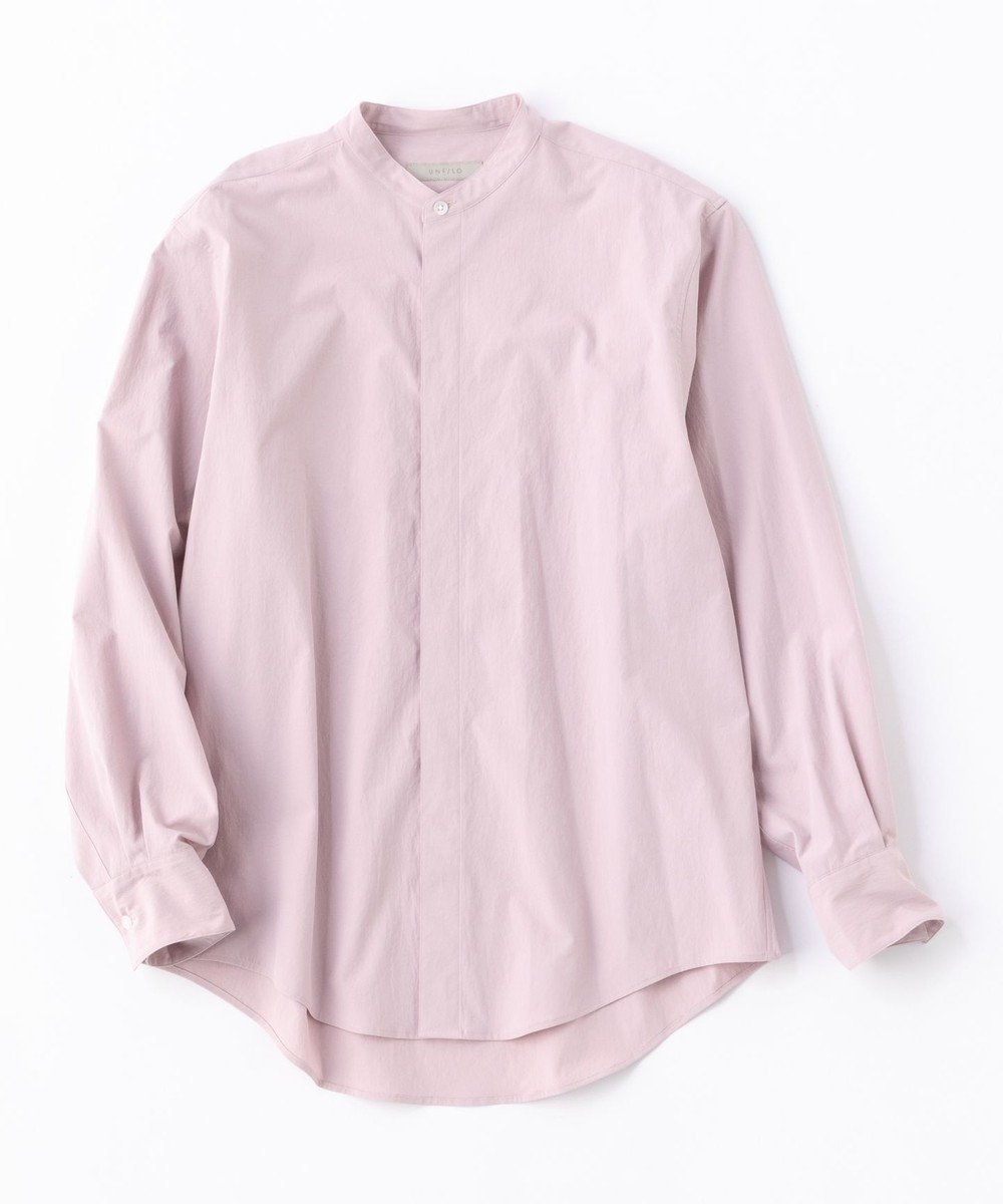 【アンフィーロ/UNFILO / MEN】のコンフォート バンドカラーシャツ 24年秋冬商品 インテリア・キッズ・メンズ・レディースファッション・服の通販 founy(ファニー) 　ファッション　Fashion　メンズファッション　Fashion for Men　トップス・カットソー　Cut & Sew Tops　メンズシャツ　Shirts　クラシック　Classic, Timeless Style　吸水　Absorbent, Quick-Dry　軽量　Lightweight, Ultra Light　ストレッチ　Stretch, Stretchy Fabric　スラックス　Slacks, Dress Pants　トレンド　Trend, Trending Now　A/W・秋冬　Autumn/Winter　ダスティ ピンク|ID: prp329100004840795 ipo3291000000035767464