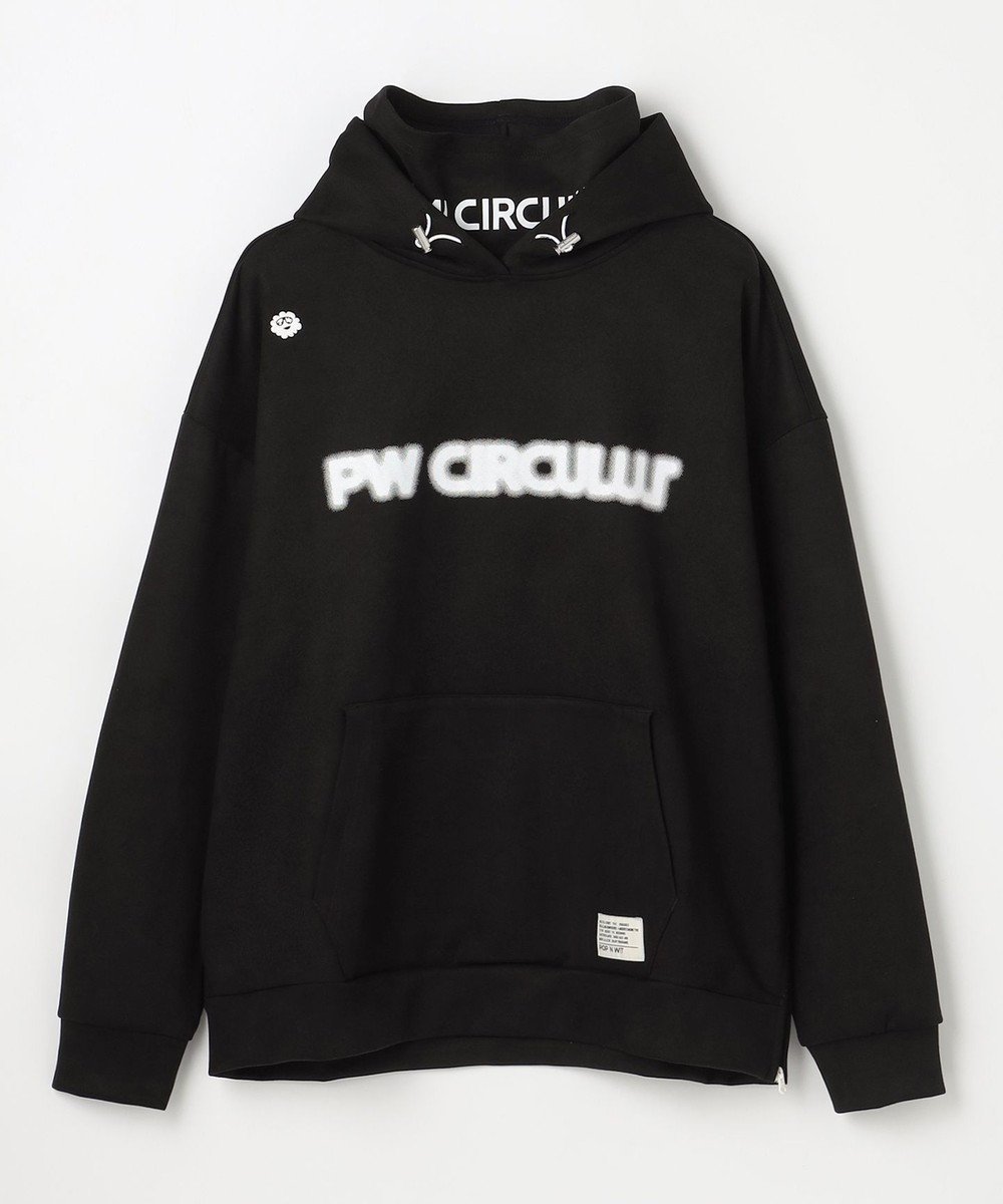 【ピーダブリュサーキュラス/PW CIRCULUS / MEN】の全3色【手洗い洗濯可】【MEN】キャットグラフィック スエードライク デタッチャブルフーディ ゴルフ インテリア・キッズ・メンズ・レディースファッション・服の通販 founy(ファニー) 　ファッション　Fashion　メンズファッション　Fashion for Men　トップス・カットソー　Cut & Sew Tops　秋　Autumn　グラデーション　Gradient, Ombre　グラフィック　Graphic, Graphic Design　スウェット / スエット　Sweatshirt, Sweatwear　ダウン　Down, Puffer　人気　Popular, Best Seller　プリント　Print, Printed Pattern　ベスト　Vest, Waistcoat　モチーフ　Motif, Design Theme　冬　Winter / This Winter　A/W・秋冬　Autumn/Winter　ゴルフ　Golf　2025年　2025　2025-2026秋冬・A/W　Autumn/Winter 2025–26 AW25–26　ブラック系|ID: prp329100004840803 ipo3291000000035556303