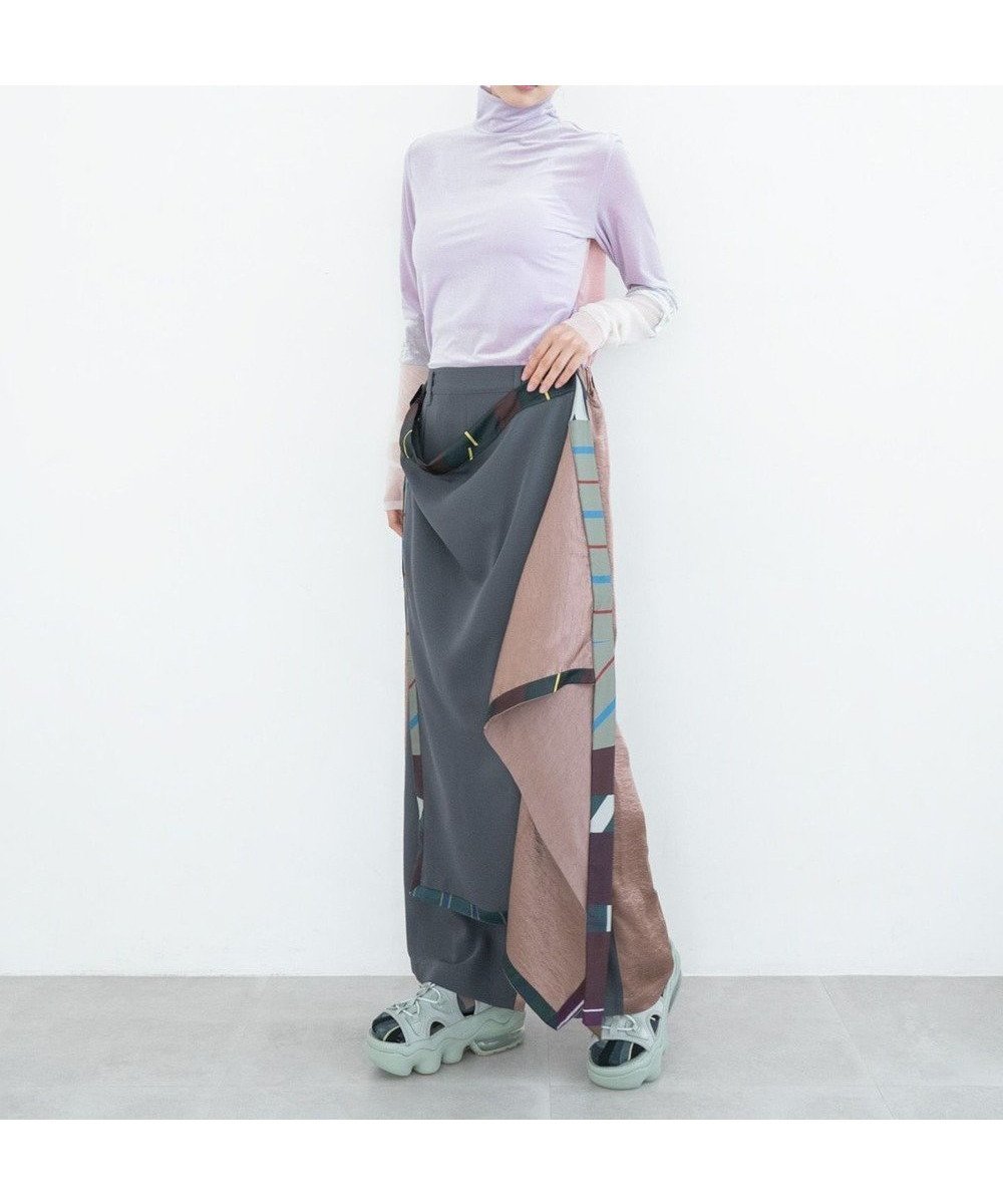 【コキュウ/COQ】のMULTI WAY SAILER ラップスカート付きパンツ インテリア・キッズ・メンズ・レディースファッション・服の通販 founy(ファニー) 　ファッション　Fashion　レディースファッション　Fashion for Women　スカート　Skirts　ヴィンテージ　Vintage Style　洗える　Machine Washable　スカーフ　Scarf, Neckwear　プリント　Print, Printed Pattern　ボトム　Bottoms, Lower Wear　ラップ　Wrap, Wrap Design　ループ　Loop, Loop Knit　ワイド　Wide, Wide Fit　A/W・秋冬　Autumn/Winter　チャコール|ID: prp329100004840819 ipo3291000000035634936